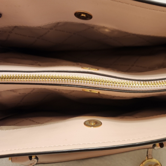 💕Michael Kors Hope Powder Blush Satchel w Adjustable Strap and Matching Wallet - Picture 11 of 16